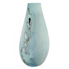 Monumental 20th Century Murano Glass Scavo Vase by Barbini