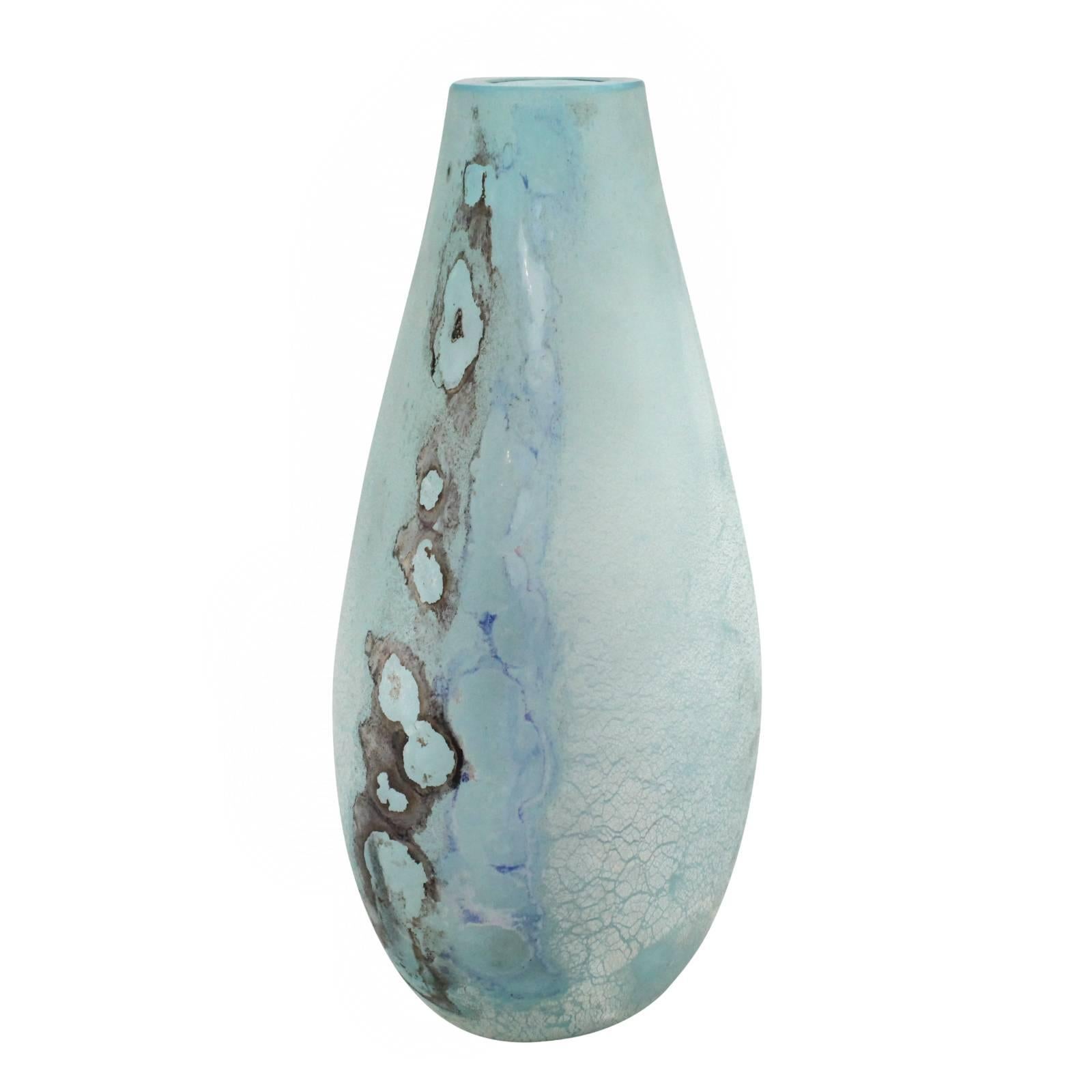 Monumental 20th Century Murano Glass Scavo Vase by Barbini In Excellent Condition In Brisbane, Queensland