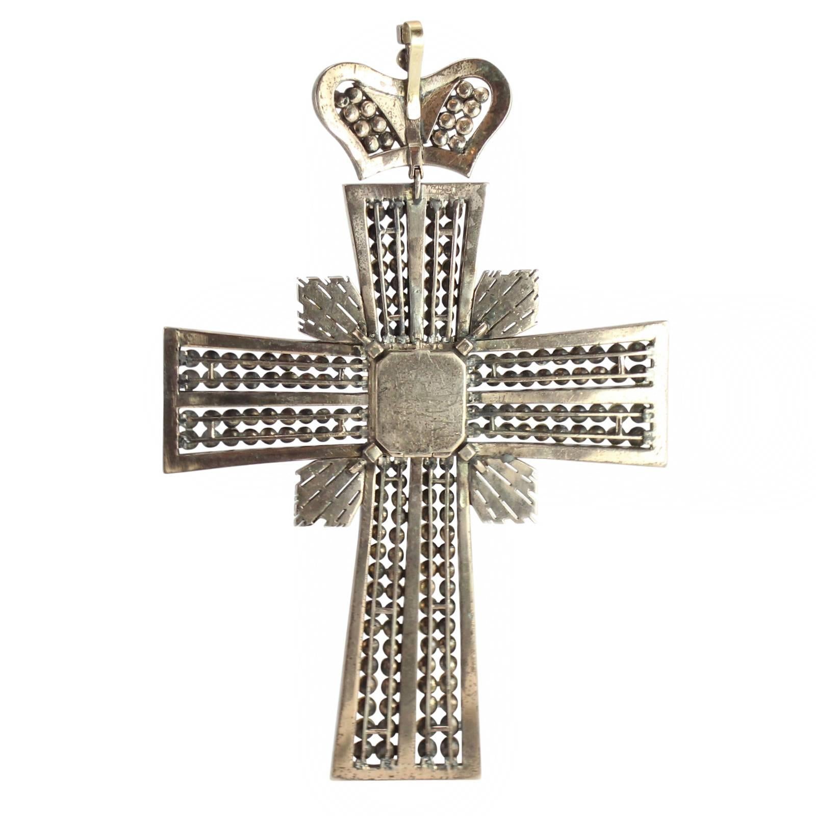 Important Mid-19th Century Russian Pectoral Cross In Excellent Condition For Sale In Brisbane, Queensland