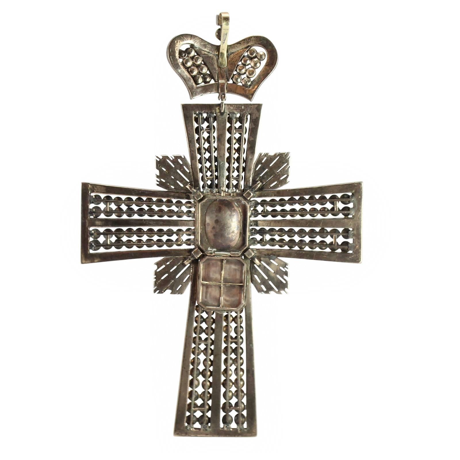Gold Important Mid-19th Century Russian Pectoral Cross For Sale
