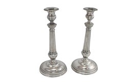 Sterling Silver Candle Sticks by Tommaso Panizza