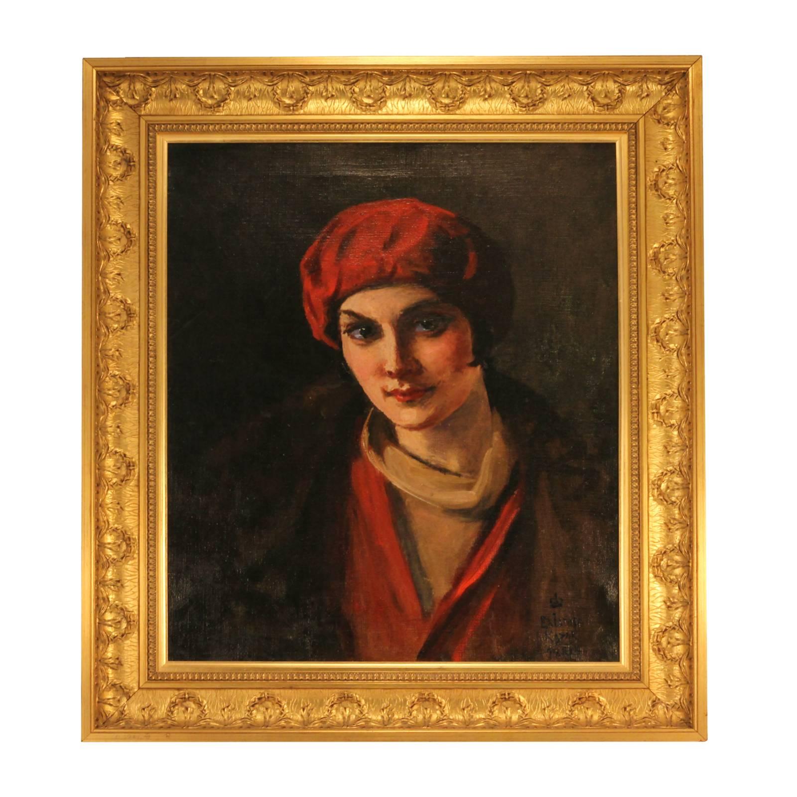 Dieses Ölgemälde der Fürstin Marie Eristoff-Kazak ist vermutlich das einzige Selbstporträt der Künstlerin. Marie Eristoff-Kazak, geboren 1857 in Russland als Etlinger Mariya Vasilevna, wurde in St. Petersburg von dem in Ungarn geborenen Hofkünstler