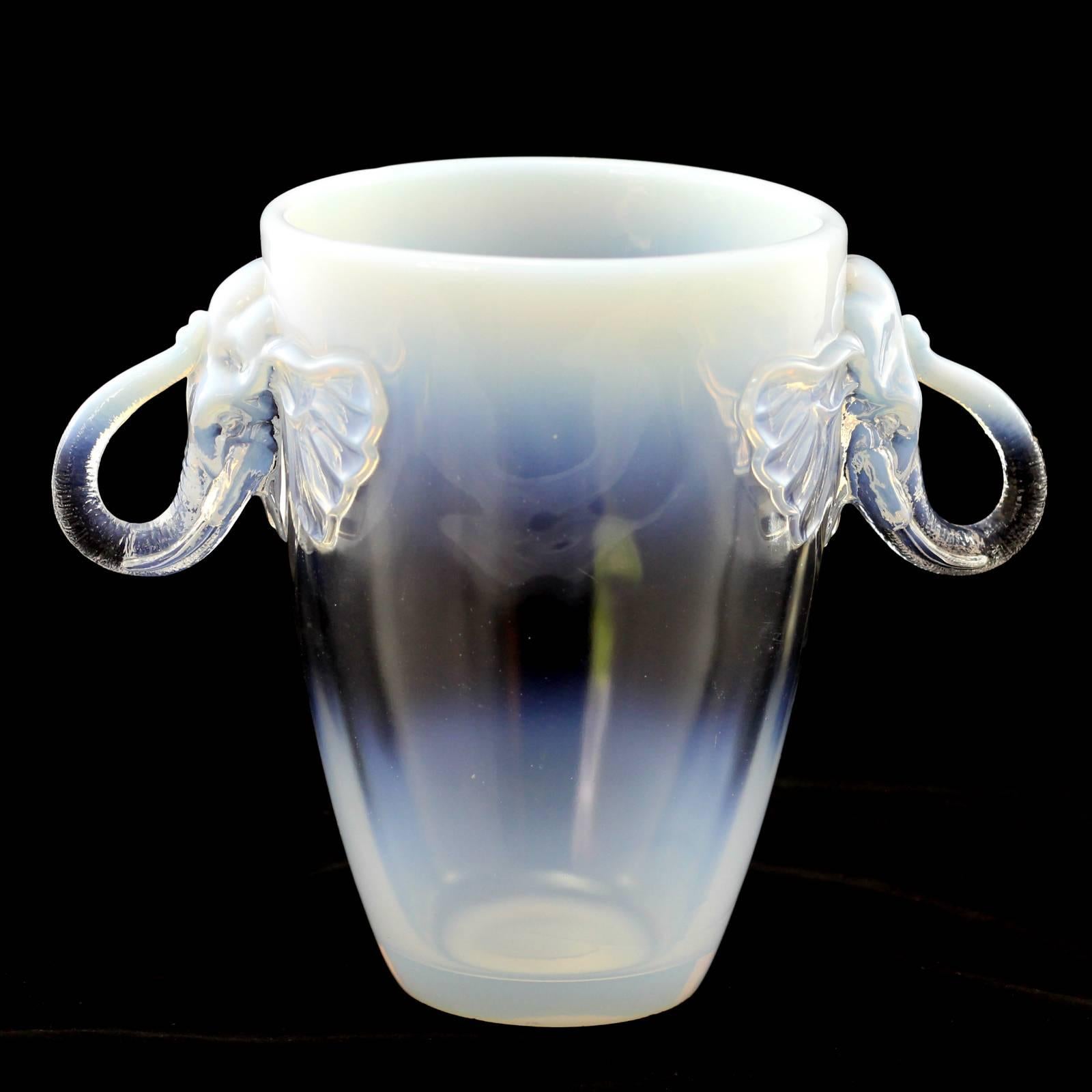 glass elephant vase