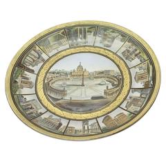 19th Century Hand-Painted Italian Grand Tour Porcelain Charger