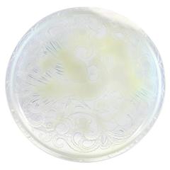 Early 20th Century Opalescent Glass Charger by Pierre D'Avesn