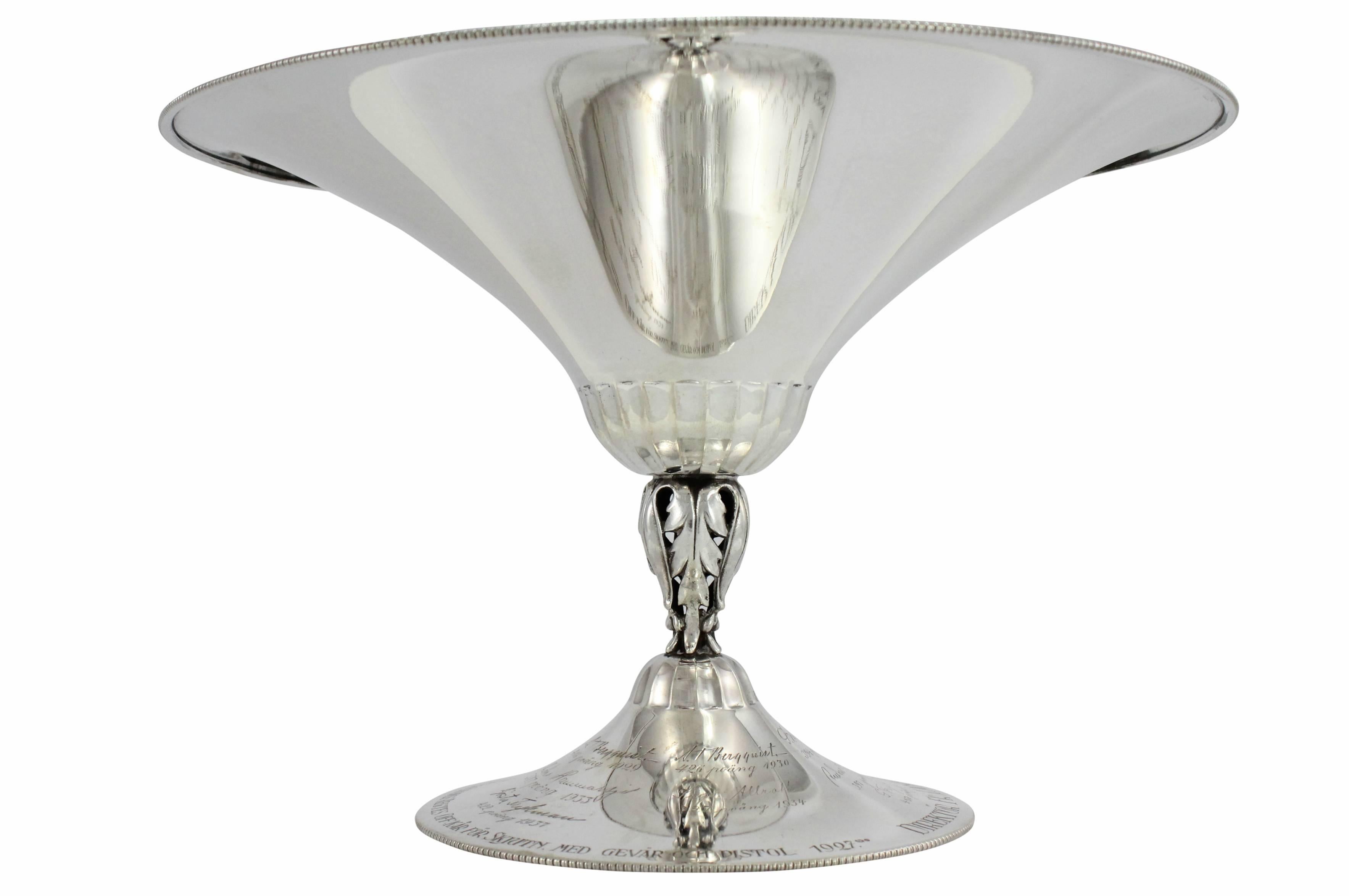 Art Deco Sterling Silver Military Trophy for the Elfsborg Regiment For Sale