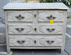 Antique French 18th Century Four-Drawer Louis XV Walnut Commode