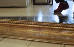 Antique French 19th Century Gilded Louis Philippe Mirror with Rare Curved Top