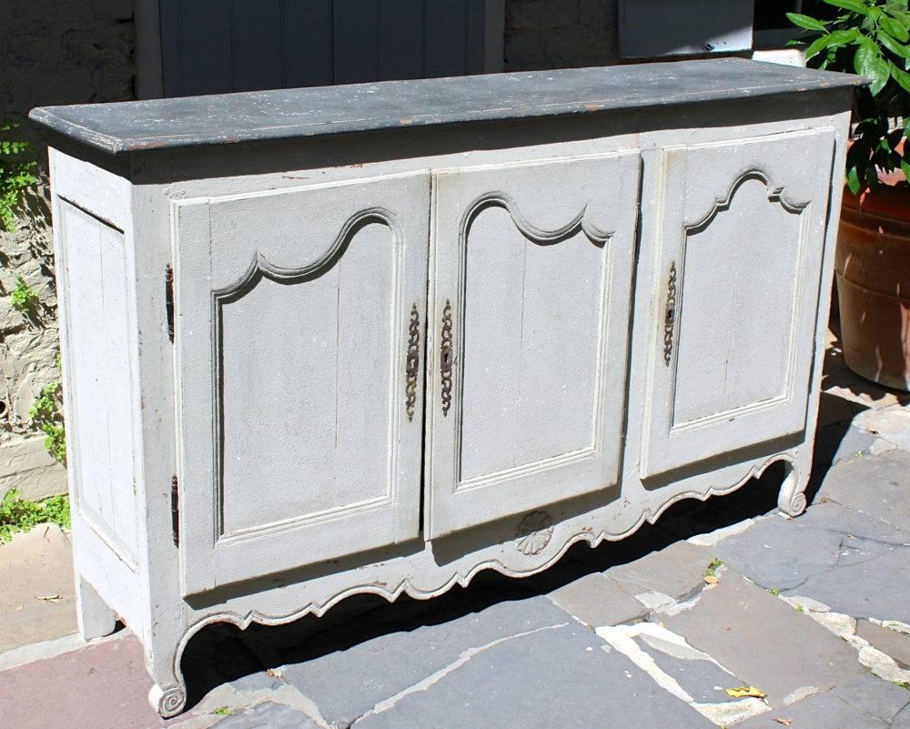Antique French Regence style enfilade from 19th century with original pewter hardware.