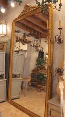 Extremely Grand 19th Century Gilded Louis XV Style Mirror with Cartouche