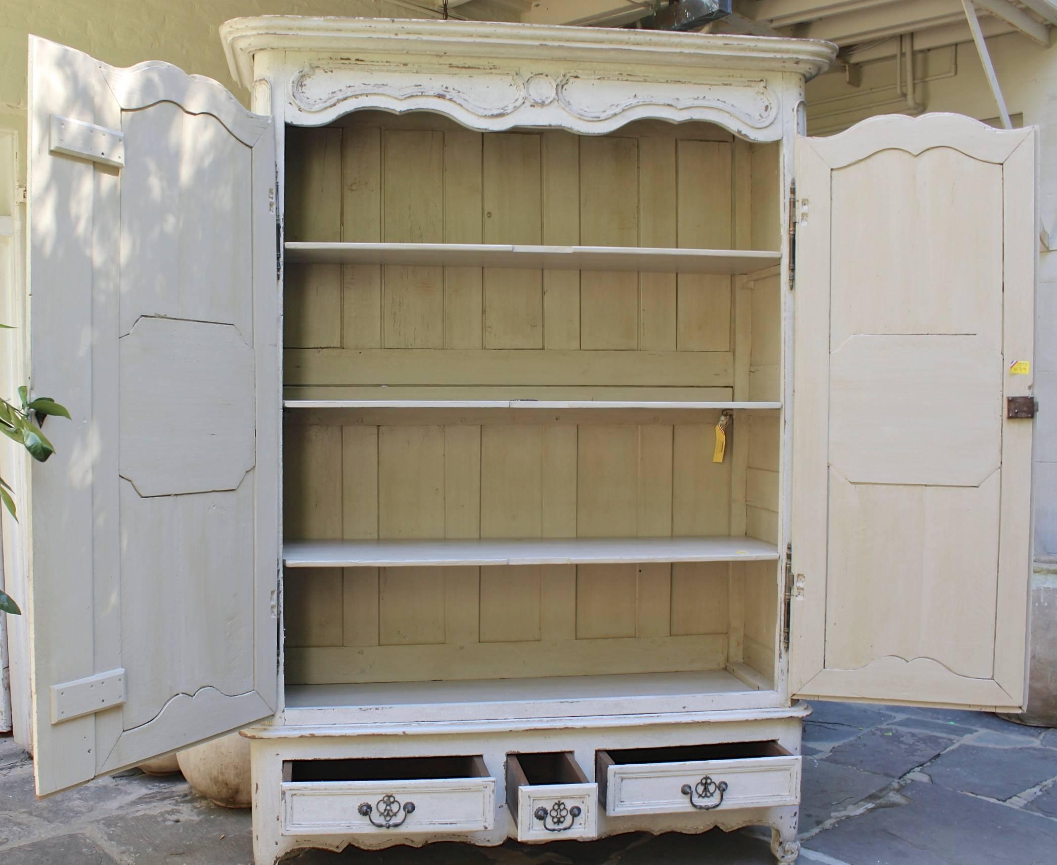 Régence Antique French Regence Style Armoire, 18th Century For Sale