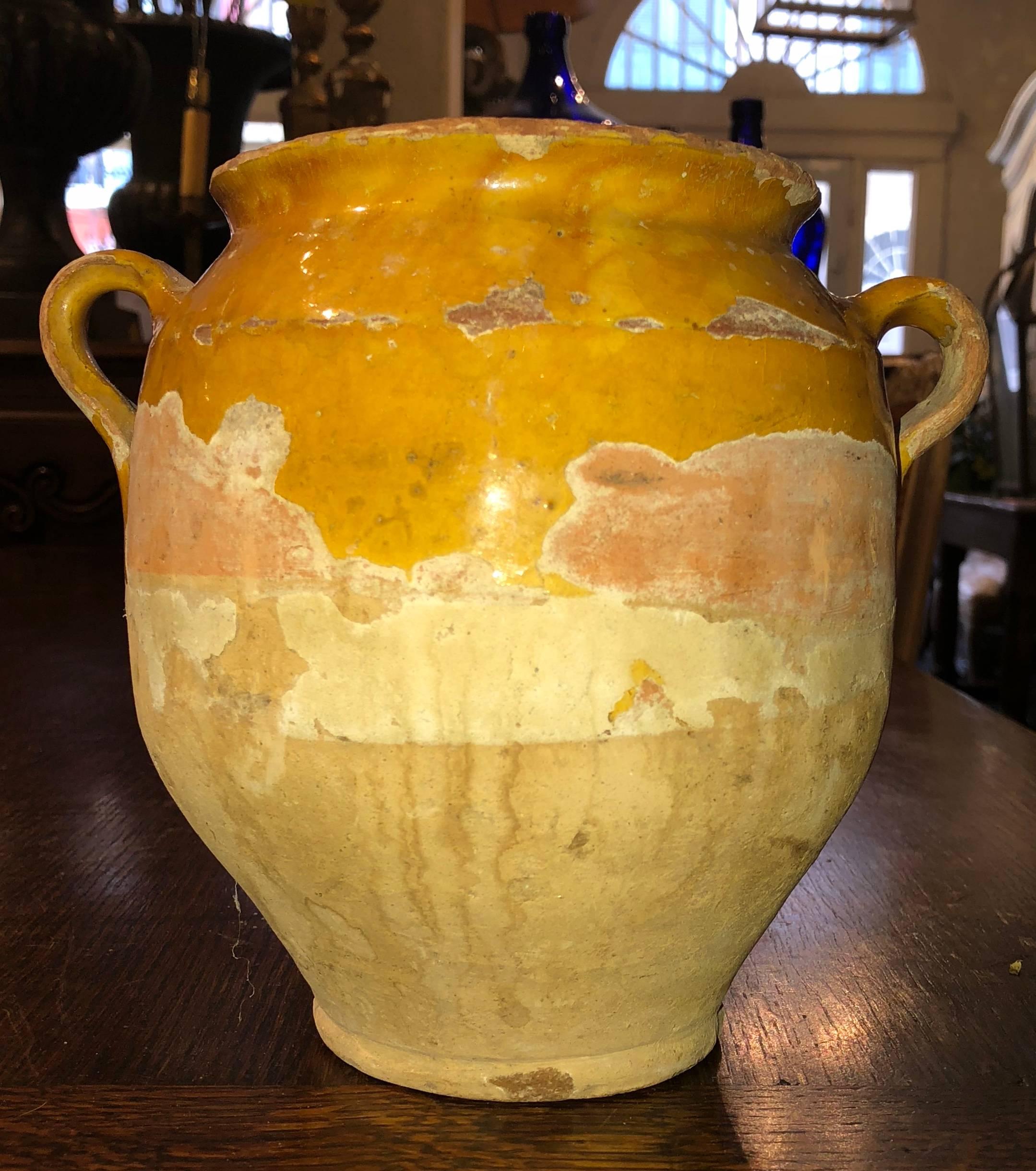 Glazed Early 20th Century French Confit Jar For Sale