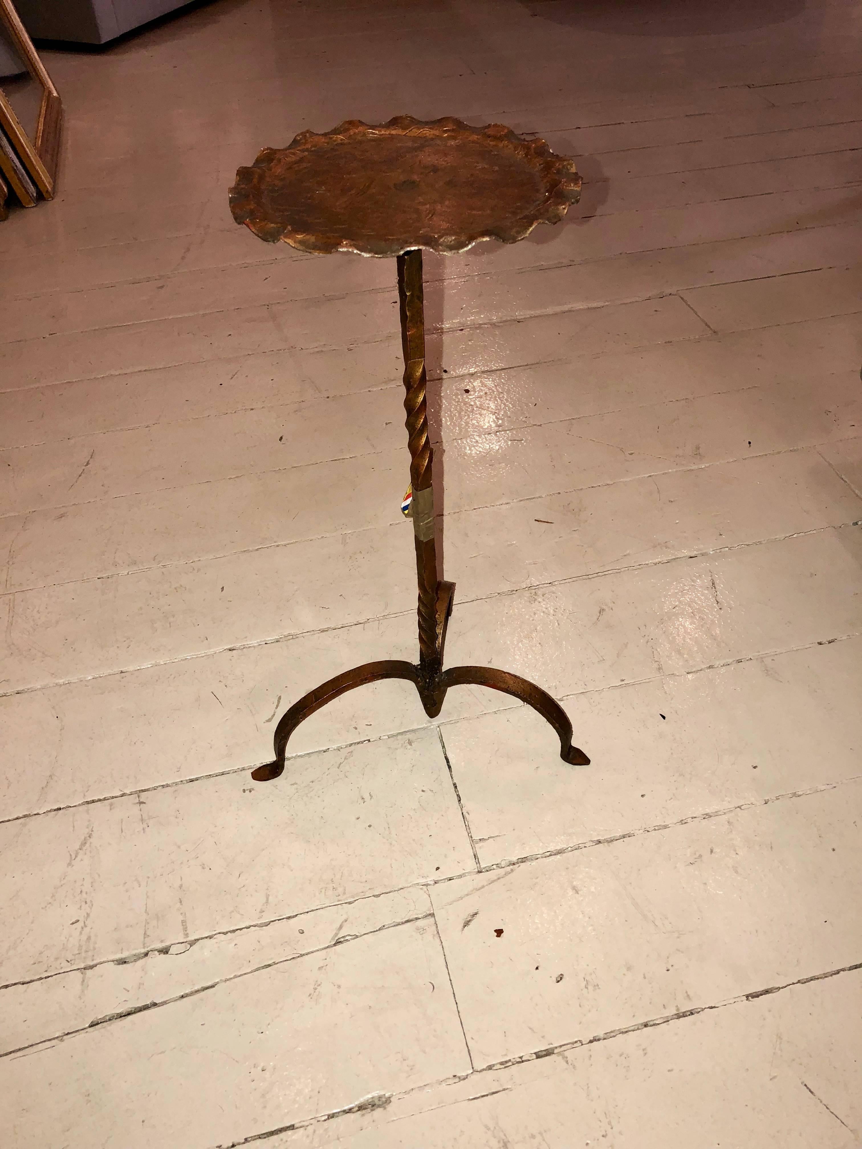 Hand-Crafted Vintage French Martini Table For Sale