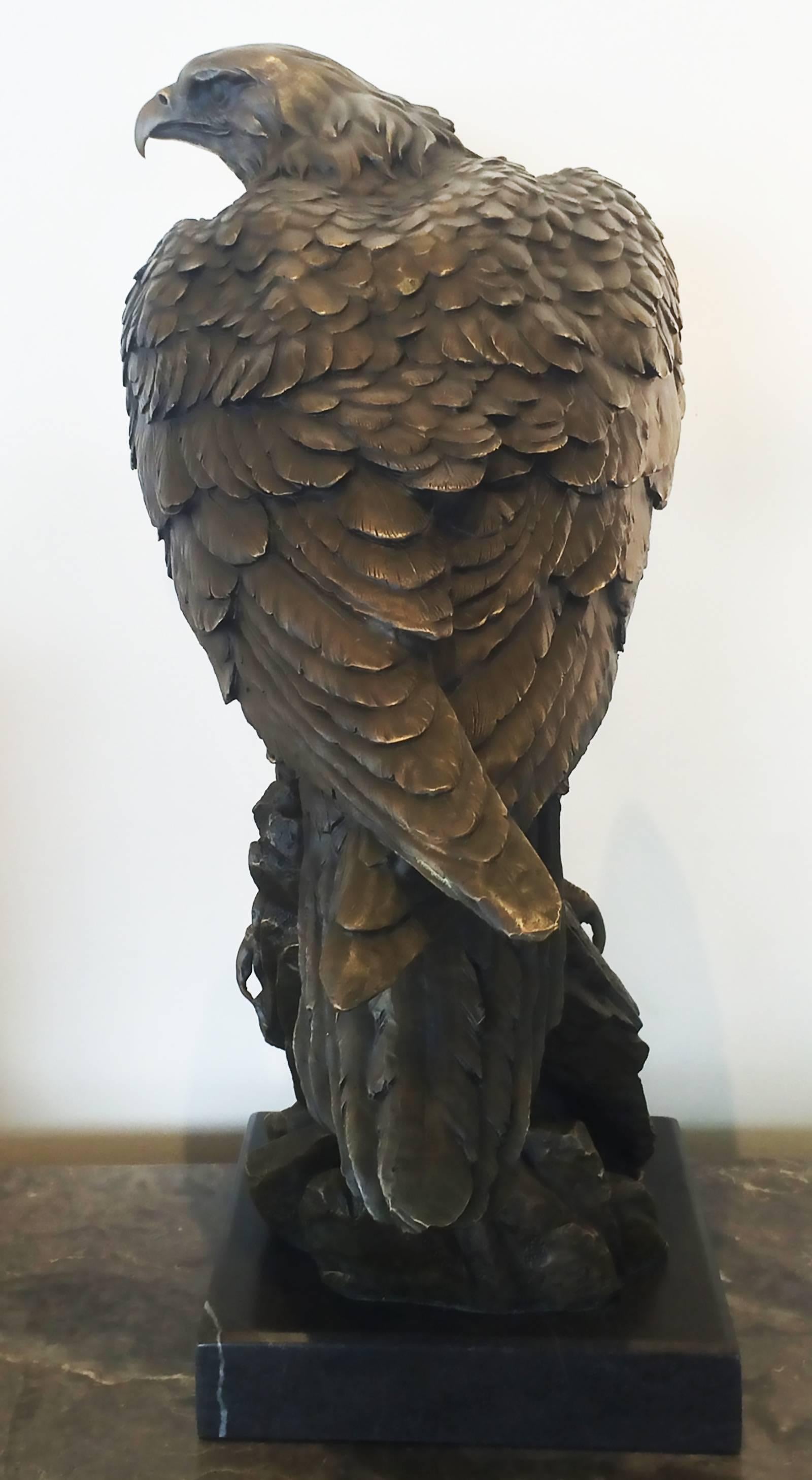 Huge Antique Bronze Eagle by Antoine-Louis Barye In Excellent Condition In Daylesford, Victoria