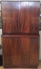 Art Deco Mahogany Cocktail and Bar Cabinet