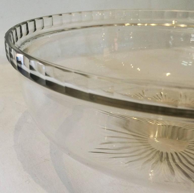 Art Nouveau WMF Table Centerpiece Fruit Bowl with Original Glass Liner