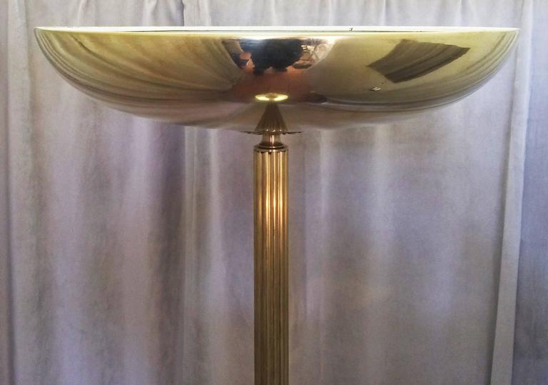 Huge Art Deco French Bronze Uplighter Floor Standard Lamp at 1stDibs
