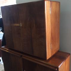 English Walnut 1930s Amazing Cocktail Bar Cabinet