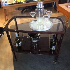 French Mid-Century Lacquered Bar Cocktail Cart Trolley