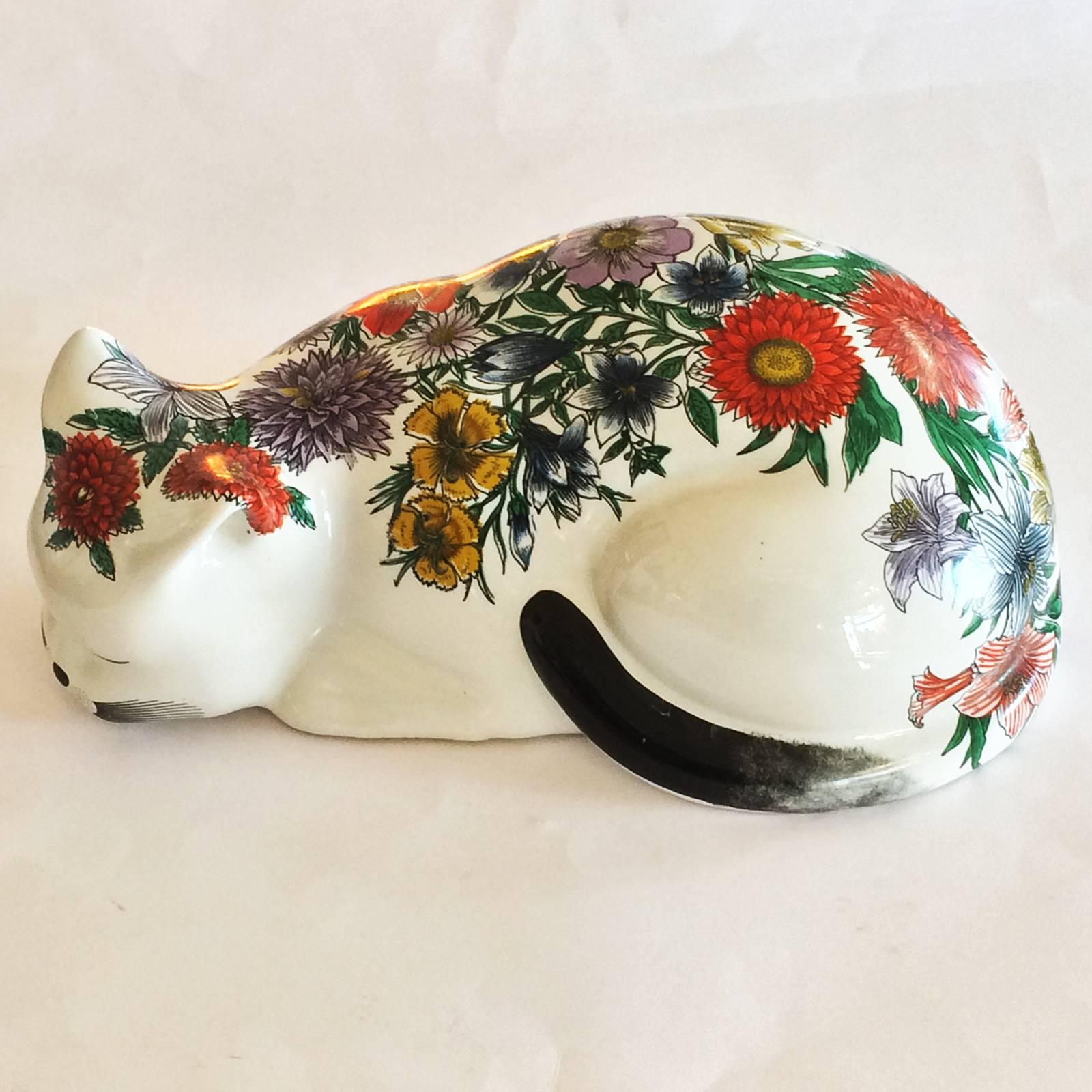 Italian Large Fornasetti Mid-Century Cat
