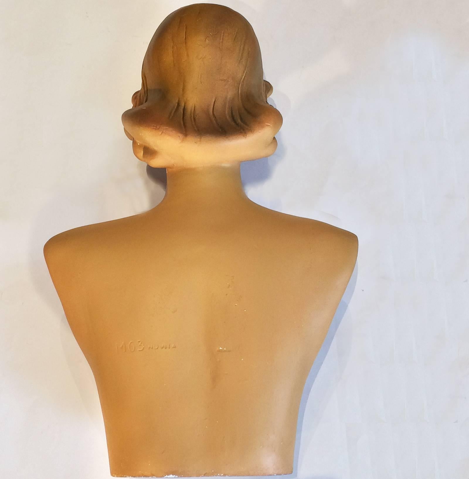 Mid-Century Modern French Midcentury Fashion Mannequin Bust