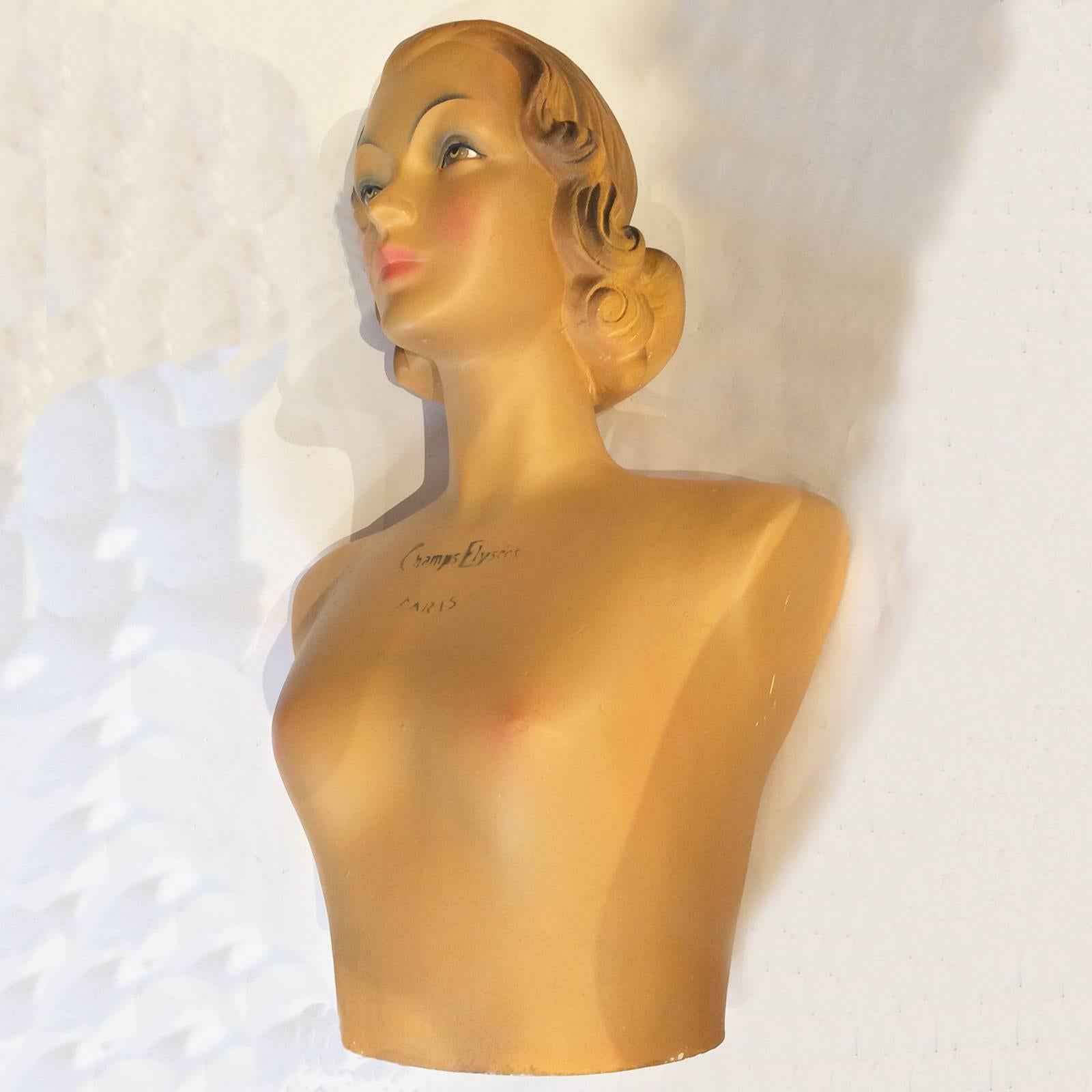 French Midcentury Fashion Mannequin Bust 2