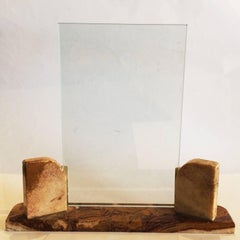 Art Deco French Marble, Agate and Alabaster Photo Frame