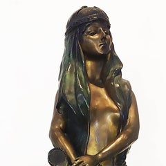 Art Deco Huge Bronze by Villanis of Judith
