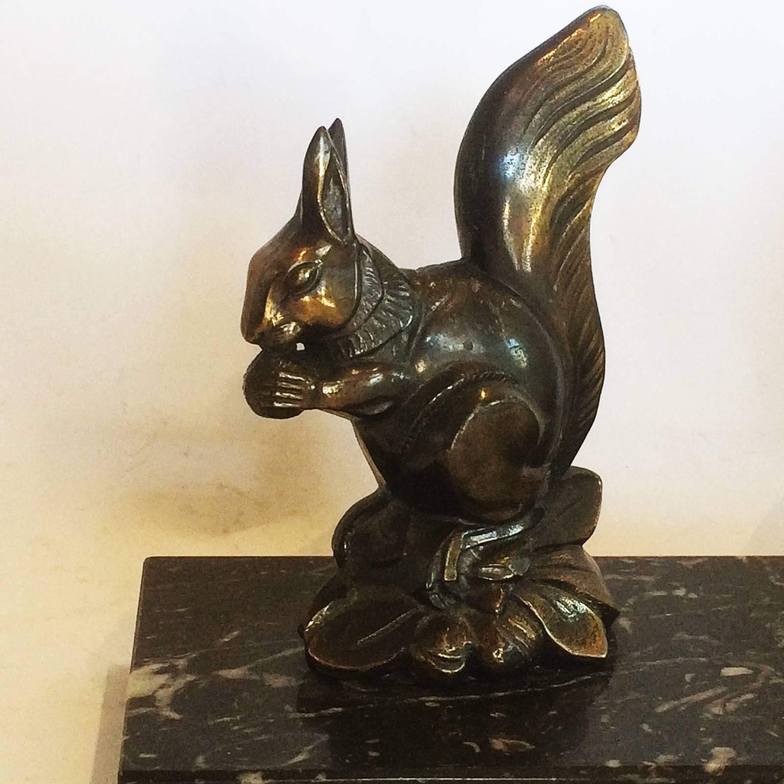 Art Deco French Mood Lamp with Squirrel 1