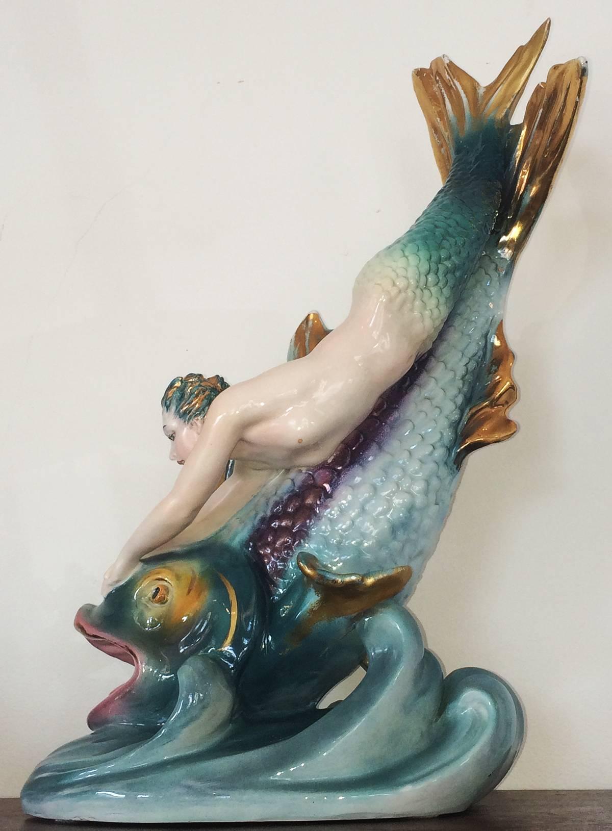 Mid-20th Century 1940s Mermaid by Victor Bertolotti ex Lenci Artist 