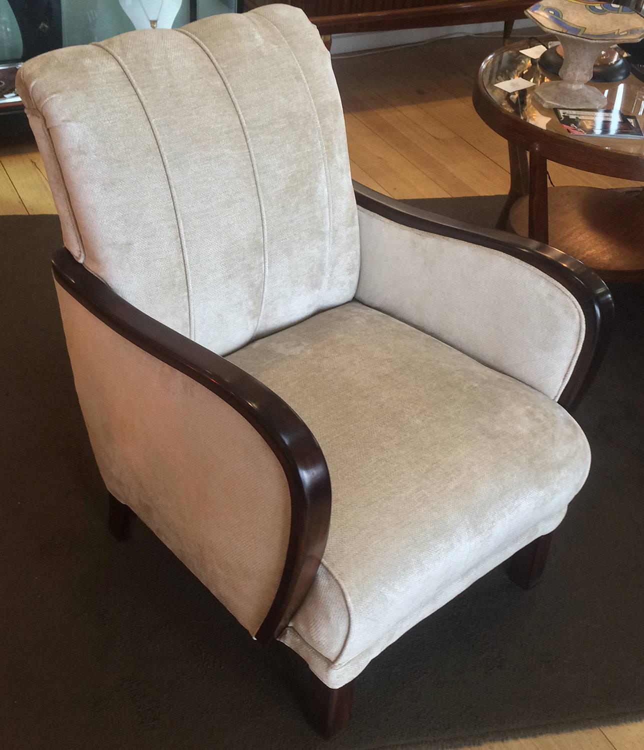 Pair of Art Deco German Armchairs Lounge Chairs, circa 1930 In Excellent Condition In Daylesford, Victoria