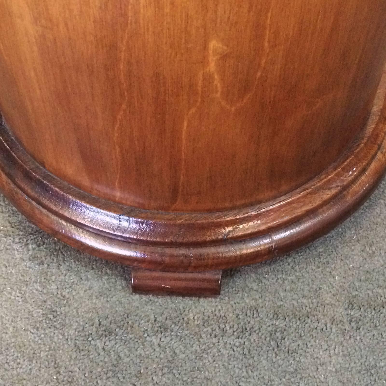 Art Deco Walnut Marble Top Pedestal In Excellent Condition For Sale In Daylesford, Victoria