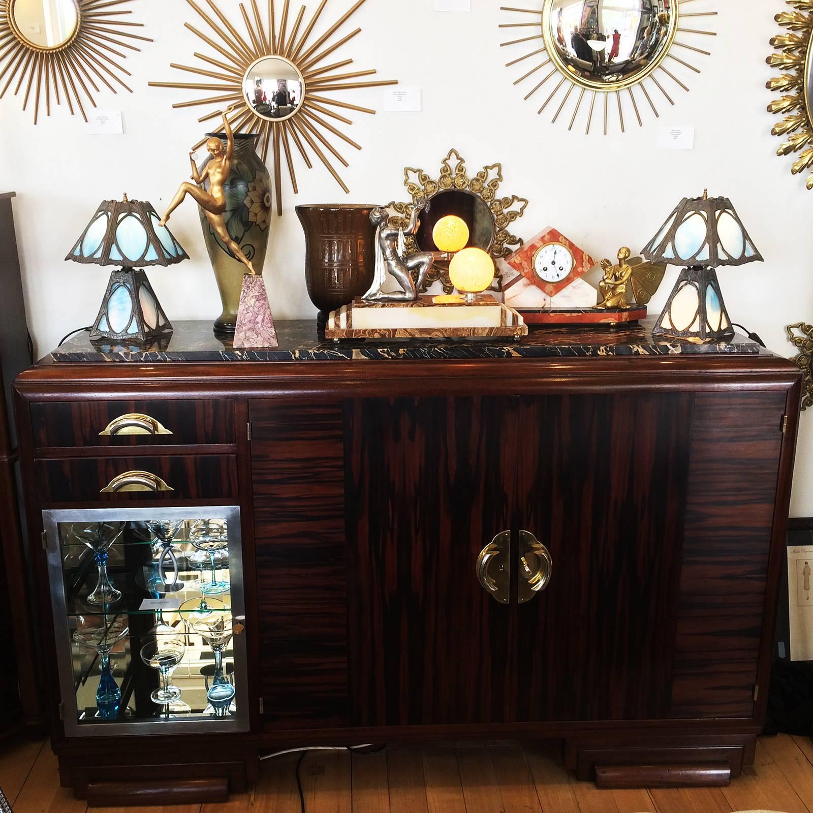 Czech French Art Deco Sideboard Cocktail Dry Bar
