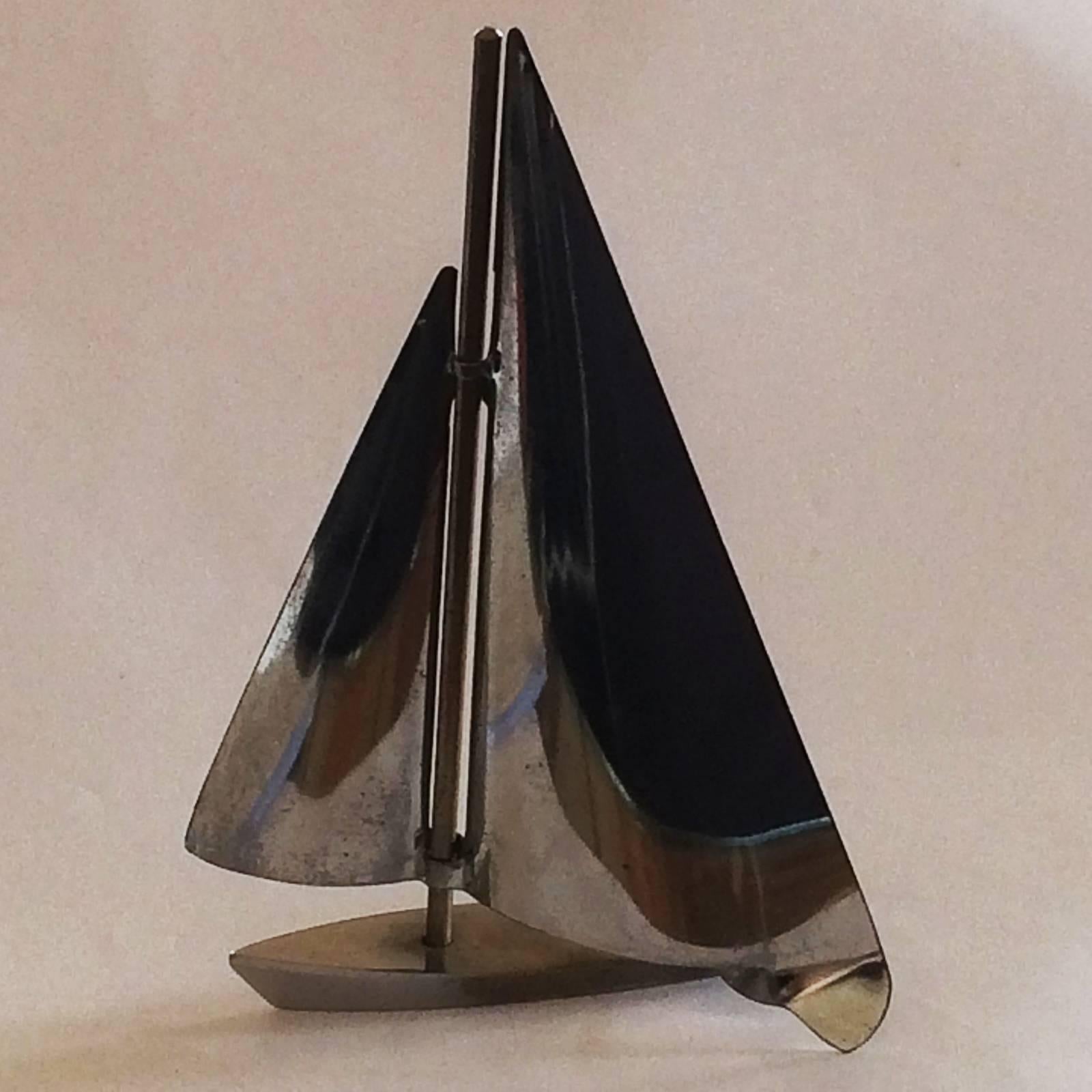glass sailboat paperweight