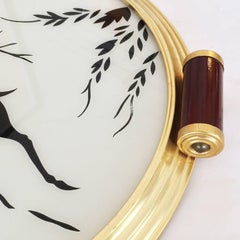 Art Deco French Gazelle Cocktail Tray