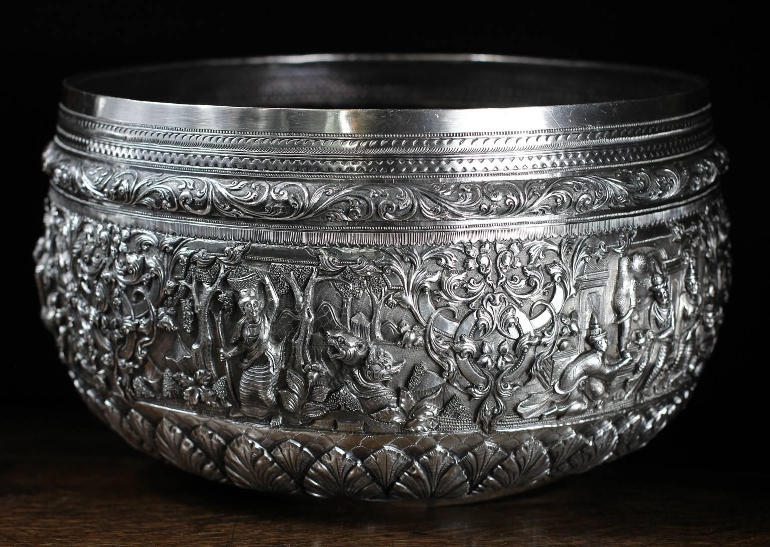 myanmar silver bowl