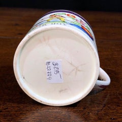 Creamware Child’s Mug "FOR MY DEAR BOY" Tops, circa 1810