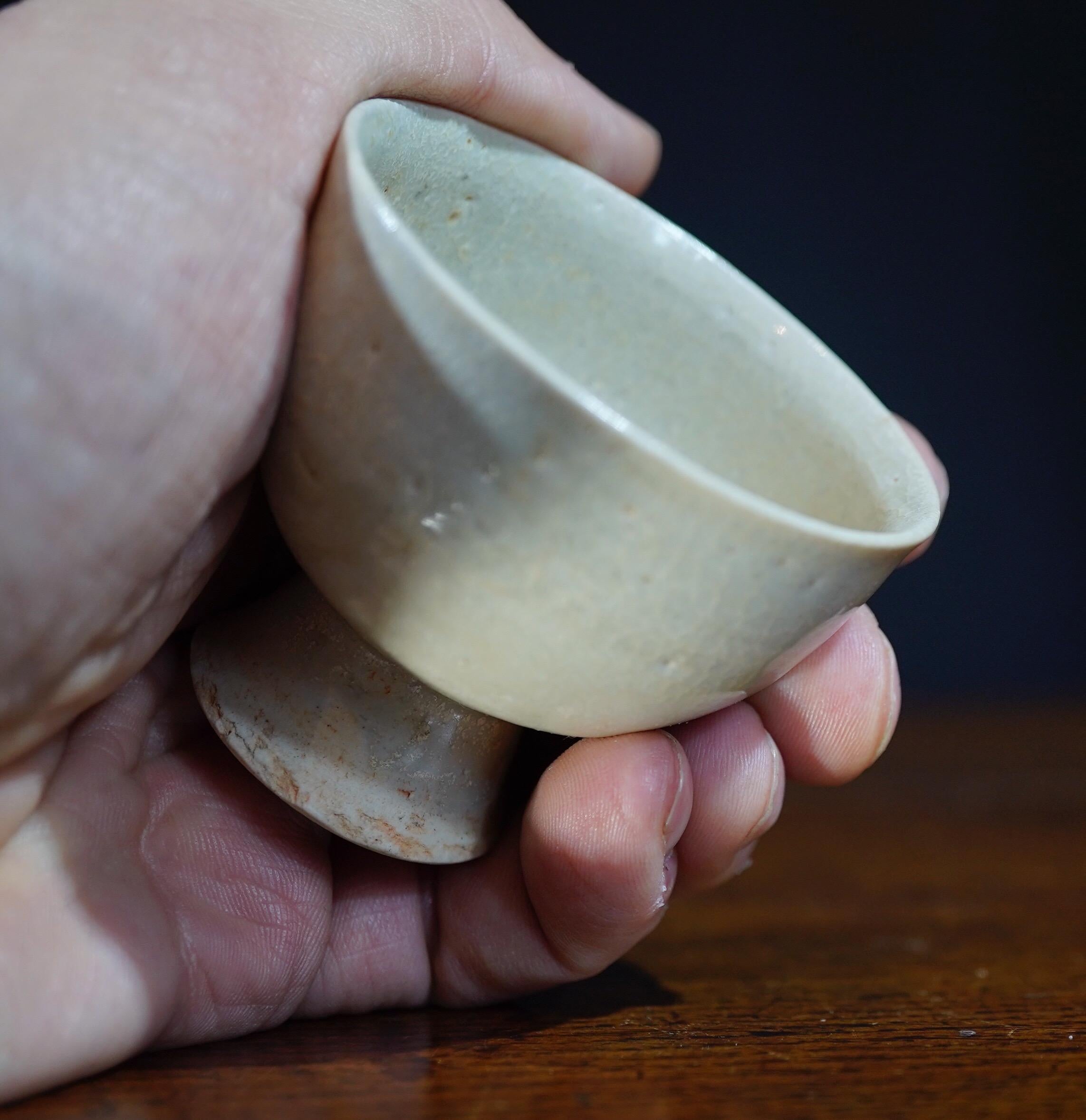 Chinese Celadon Glaze Stem Cup, Yan Dynasty, 14th Century 3