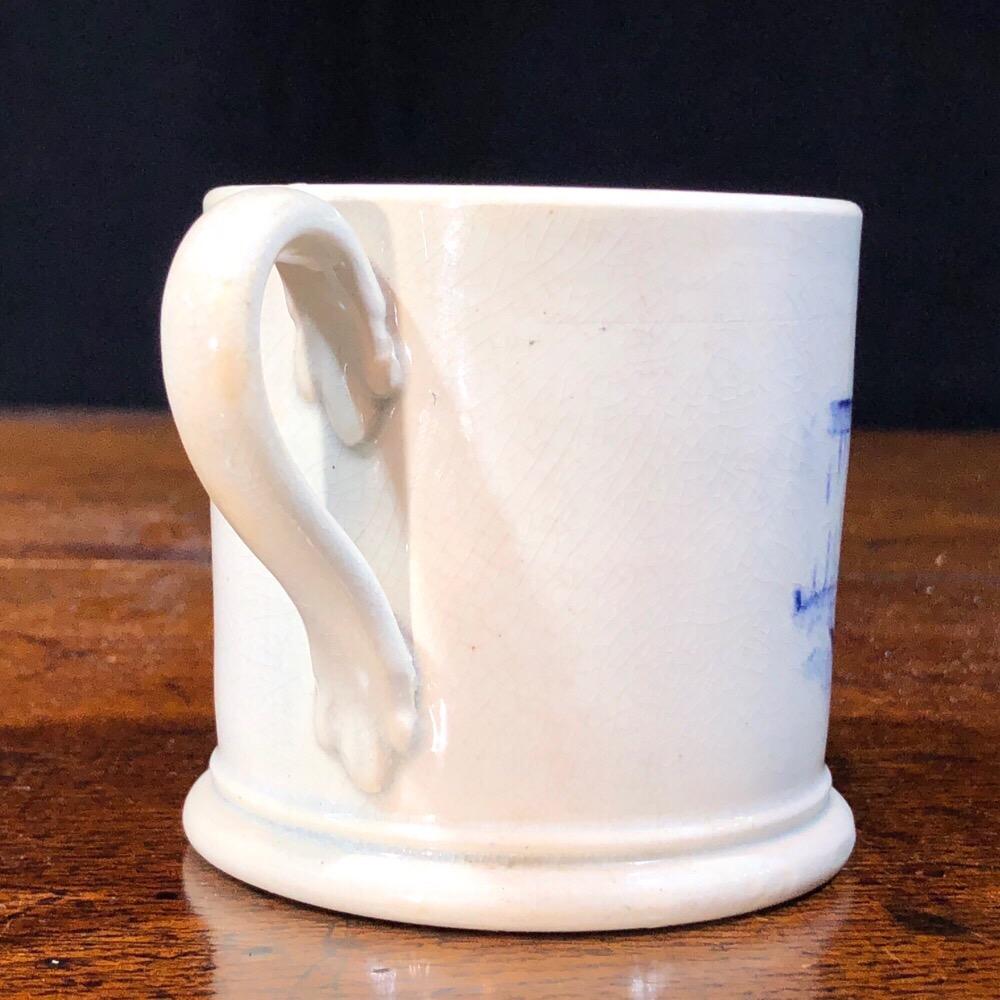 Staffordshire Pottery Child’s Mug, JOLLY SAILOR, circa 1850 In Good Condition For Sale In Geelong, Victoria