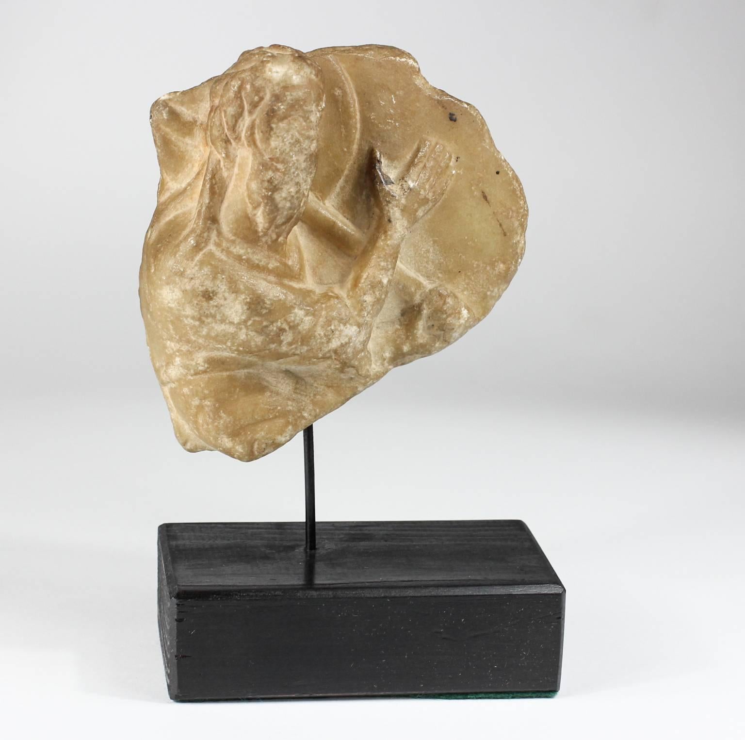 Early Byzantine Christian Marble Font Fragment, St John, 12th-13th Century 2