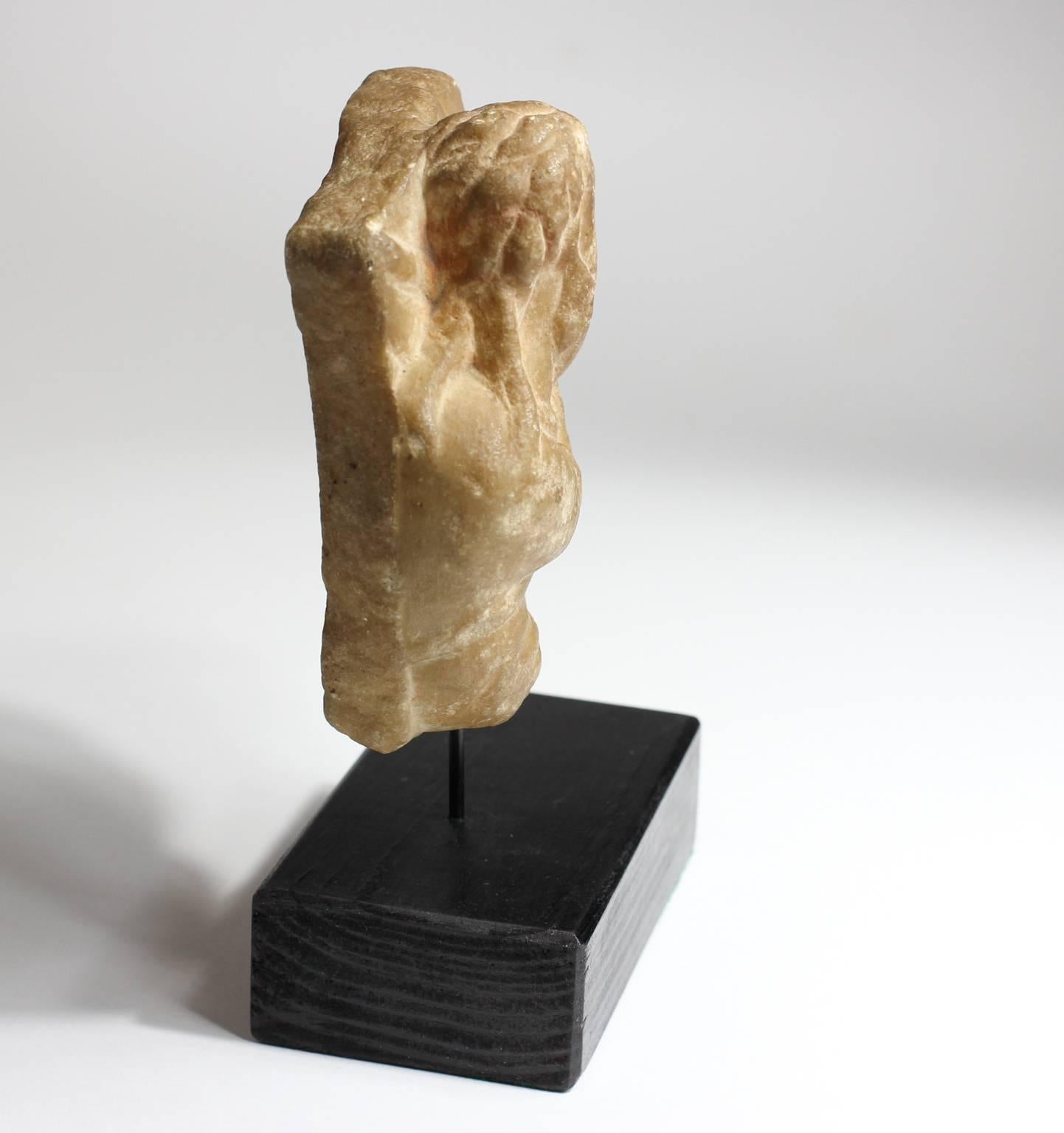 Early Byzantine Christian Marble Font Fragment, St John, 12th-13th Century 1