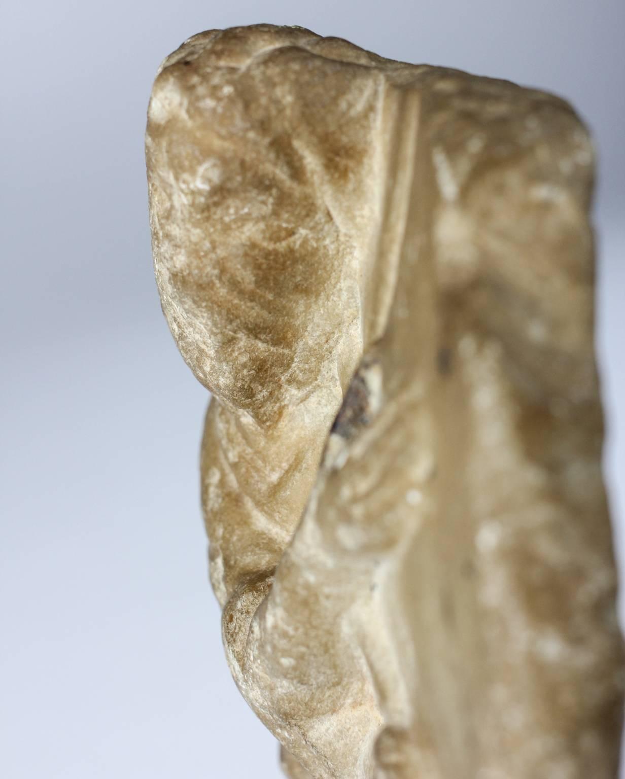 Turkish Early Byzantine Christian Marble Font Fragment, St John, 12th-13th Century