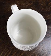 Bow Bell Shape Mug, Rose Flower Sprigging, circa 1755