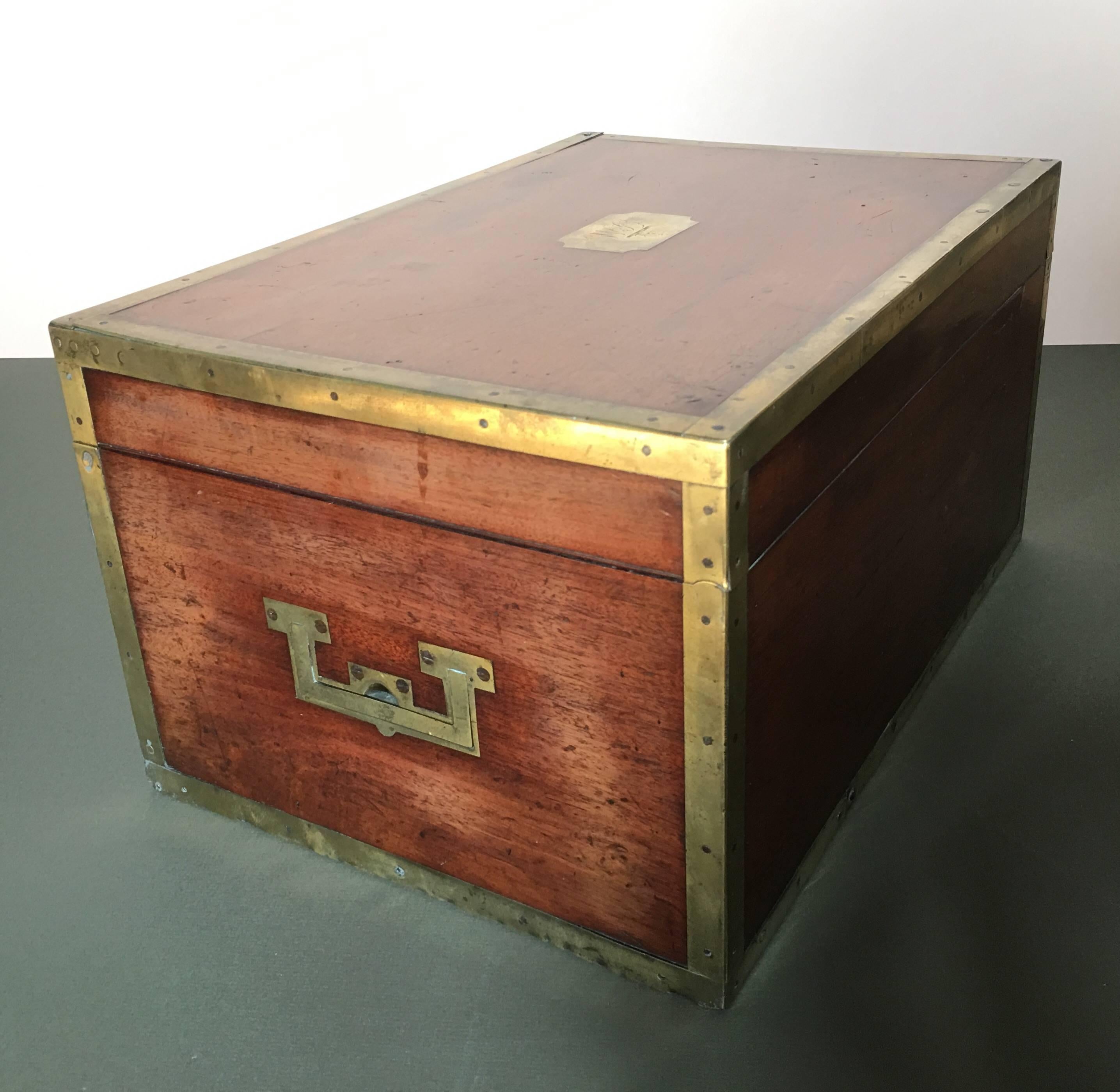 Major-General Sir Peregrine Maitland's Mahogany Document Box, circa 1825 For Sale 2