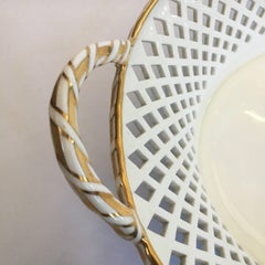 Minton Porcelain Basket, Turquoise & Gilt Decoration for Goode & Co, circa 1886