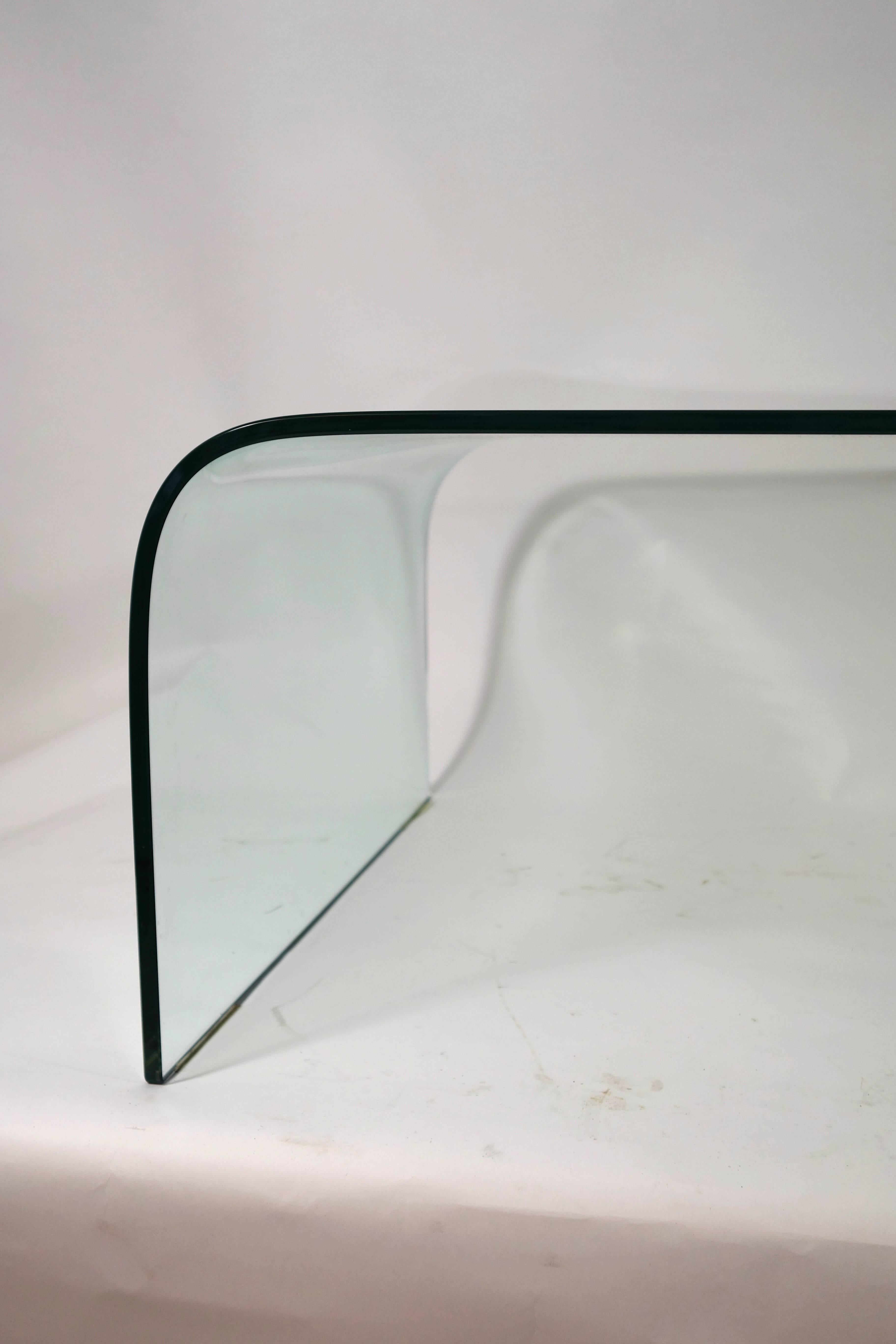 Post-Modern Waterfall Cocktail Table by Angelo Cortesi for Fiam Italia