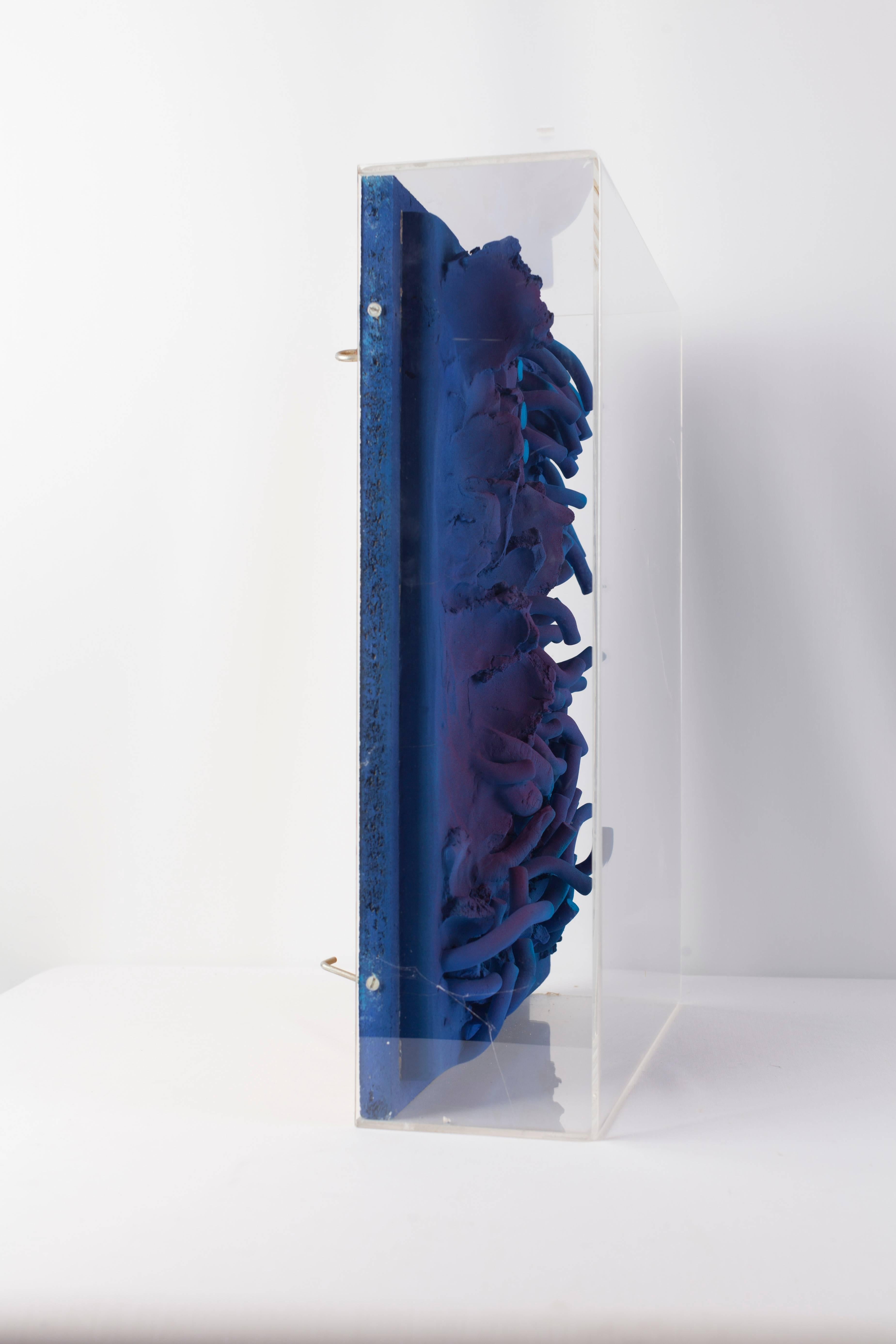 Organic Modern Wall Sculpture with Optical Art in Plexiglass created by César Bailleux For Sale