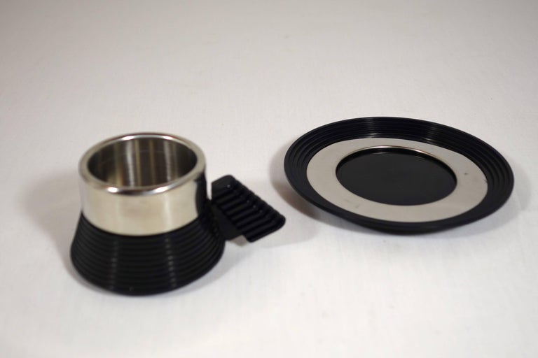 Postmodern Espresso Cups and a Serving Tray designed by Carlo Giannini