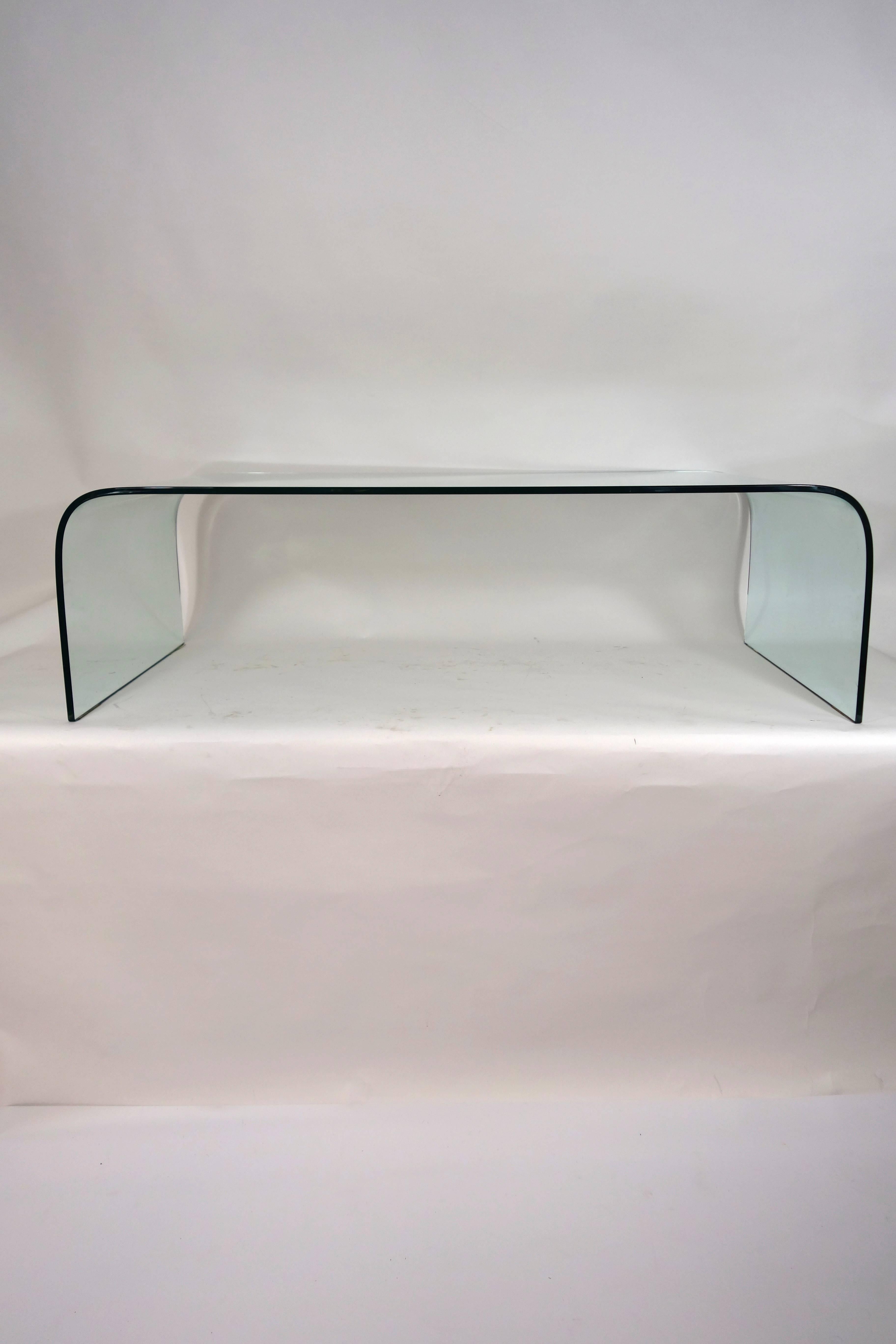 Glass Waterfall Cocktail Table by Angelo Cortesi for Fiam Italia