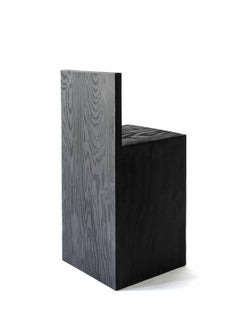 Minimalist Plywood 'Monument' Barstool in Black by Lukas Machnik